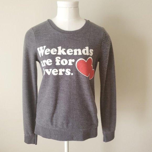 NWT Chaser Weekends are for lovers long sleeve crew neck - Picture 1 of 14